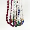 N13094 Colar Retro Francês Irregular de Pérolas Barrocas para Mulheres, Corrente de Clavícula Colorida Elegante de Resina