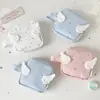 Bolsa de Almacenamiento Estilo Coreano con Alas de Ángel y Estrellas, Linda Mini Bolsa para Labiales, Estuche Protector Anticaídas para Polaroid, Bolso Pequeño