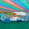 Equipo de parque acuático inflable grande móvil para exteriores, combinación de tobogán acuático inflable para niños, fabricante de piscinas inflables