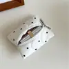 Nova Bolsa Simples Acolchoada de Bolinhas para Batom de Mão Bolsa de Cosméticos Bolsa Pequena de Armazenamento Porta-Moedas Mini Bolsa de Mão Portátil