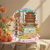 Imanes de Refrigerador de Madera de la Torre del Grulla Amarilla de Wuhan, Regalos Culturales y Creativos, Souvenirs de los Lugares Escénicos de la Ciudad, Stock Listo del Fabricante