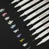 Pincel Macio Colorido Perolado Metalizado Estrela 10 Cores Caneta Tinta Caneta Marcadora Caneta para Caderno de Notas Decoração de Álbum de Fotos