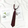 Rojo Oro y Rayas Rojas Estilo Perezoso Estilo Japonés Estilo Preppy Corbata Foto de Graduación Femenina Marrón Uniforme de Licenciatura Masculino Corbata