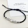 Nueva Cuerda de Mano de Loto Chino Tejida a Mano Ajustable Artística Simple Moda Pulsera Pulsera Regalo para Pareja de Mujeres