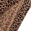 Vestido largo de satén con estampado de leopardo para chica guapa, vestido de verano de alta gama retro ajustado con abertura