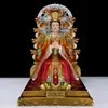 Estátua de resina da Madona dos Nove Dragões para santuários budistas domésticos, Estátua de Buda Mãe Dragão dos Três Santos Lótus de Jiujiang, Avó Bodhisattva dos Nove Dragões