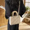 Yuezi 2026 Verano Nueva Moda Versátil Simple Plisado Cuadros de Jengibre Bolso de Mano Bolso de Mano de Moda Bolso Cruzado para Mujer