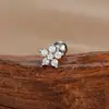 Pendientes de Gota de Agua Multicolor de Zirconia para Mujer, Accesorios para Orejas Simples y Versátiles, para Dormir sin Pendientes, Comercio Exterior Transfronterizo Europeo y Americano