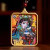 Colgante de Tanka Pintado a Mano Zakiram Collar Protector para Hombres y Mujeres Colgante Joyería Portátil de Xizang Enviado desde la Montaña Jiuhua