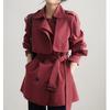 Gabardina de Silueta Tridimensional Texturizada y Elegante para Mujer, Estilo Corto con un Toque de Alta Gama, Moda Femenina de Otoño y Primavera, Chaqueta Británica para Mujer