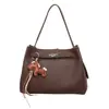 Bolso tipo cubo para ir al trabajo de gran capacidad, moderno y a la moda, con un aire casual vintage diario, bolso de mano fresco