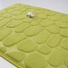 Felpa coralina transfronteriza con relieve de guijarros, tapete de puerta de piedra pequeña para baño, color sólido, tapete de frotamiento, fábrica cabello lacio