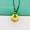 Tendencia de suministro en vivo nueva palabra de la suerte hebilla de paz colgante collar collar tejido a mano cadena para suéter venta al por mayor