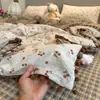 Nuevo Juego de Ropa de Cama Cómodo de Algodón Acolchado con Bordado, con Funda de Edredón, Sábana Plana y Sábana Ajustable - Juego de Cuatro Piezas