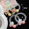 Urso Estrela Fofo coelho anel de telefone ins coração de menina doce laço para cabelo anel de cabelo de rabo de cavalo duplo cartoon adorno de cabeça