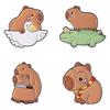 Linda Fresca Animal Capibara Mascota Capibara Insignia de Metal Accesorios para Ropa Accesorios Versátiles Trabajador