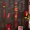Colgante de Año Nuevo 2026 Año del Caballo Festival de Primavera Carácter de Bendición Decoración Festiva Nudo Chino Cadena de Chiles Petardo Decoración para Colgar en la Pared