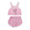Amazon venda quente 18 polegadas American Girl boneca verão pijama de manga curta careca boneca vestir-se shorts terno