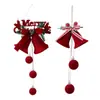 Comércio Exterior Mais Vendido Sino de Natal Decoração Pingente Sino Flocado de Natal Janela Árvore de Natal Decoração Pingente
