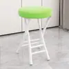 Silla Plegable para Uso Doméstico con Respaldo Suave, Silla de Escritorio Simple, Taburete Plegable para Dormitorio, Taburete Pequeño para Balcón, Taburete Redondo Portátil