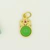 Colgante de mariposa de jade con incrustaciones de oro antiguo, semilla de loto, pulsera, collar, calabaza de oro y arena, accesorios de joyería