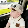 Gorro de Bebé Estilo Primavera y Otoño Gorra Plana para Niños Ala Ancha para Niñas Bebés y Niños Pequeños Gafas de Sol Desmontables Gorra de Béisbol Verano