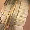 Lingotes de Oro de Inversión Simulados, Lingotes de Riqueza de Oro Metálico, Ladrillos de Oro de Inversión, Piezas de Oro Decorativas, Oro de Muestra de Tienda de Oro, Oro de Regalo de Boda