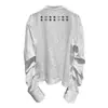 Subcultura Estilo Gótico Moderno Camiseta Personalizada de Manga Longa com Gola Redonda Primavera e Outono Casual High Street Estilo Ins Camiseta Pulôver para Mulheres