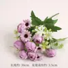 Novo buquê artificial de rosa botão de chá pequeno, flores artificiais para decoração de casa e hotel, pequeno buquê decorativo para fotos