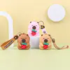 Porta-moedas de Silicone com Chaveiro Pingente Bolsa de Armazenamento Mini Portátil Bolsa Pequena Zíper Moeda Fone de Ouvido Estojo Atacado