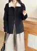 Casaco de Lã de Cordeiro Patchwork Tweed Peludo Outono/Inverno 2026 Lã Dupla Face Feminino Engrossado com Cinto para o Dia a Dia