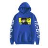 Sudadera con capucha holgada informal para hombre y mujer, con animación de prisión azul y candado azul transfronterizo