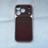 Funda de CueroAdecuada para Funda de Teléfono Apple 17Pm, 16 Anticaídas, 15 Protección Total, 14 Estilo de Negocios Funda Protectora con Patrón de Lichi