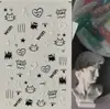 Adesivos de Arte para Unhas Gatinho Preto Fofo 5D Em relevo Tridimensional Versátil Estampa de Patinha de Gato Fofa Adesivos para Unhas DIY Modelo Hg
