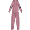 Conjunto de dos piezas para mujer: sudadera con capucha larga estampada con letras de talla grande y grosor transfronterizo, y pantalones jogger, estilo deportivo casual holgado