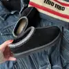Botas de Nieve Integradas de Piel de Oveja Sanpo Transfronterizas, Nuevos Zapatos Cálidos de Estilo Étnico con Suela Fina para Hombre y Mujer, Modelo Tasman de Caña Baja