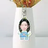 Meng Ziyi Acrílico Fondo Blanco Llavero Doble Cara Colgante para Bolsa Colgante para Mochila Mercancía de Celebridad con Fotos
