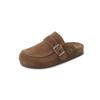Pantuflas Birkenstock Súper Populares, Cómodas y Elegantes Otoño 2025 Suela Gruesa Tacón Bajo Hebilla de Correa Sueltas Puntera Redonda Zapatos tipo Mula Casuales para Mujer