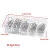 Set de anzuelos de pesca de agua dulce de acero al carbono Plata Negro Oro Múltiples especificaciones Anzuelos de pesca con púas Caja de accesorios de pesca Anzuelos triples