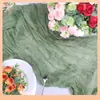 Amazon Transfronterizo Bali Hilo Mantel de Mesa Tela Plegada Fiesta Navideña Boda Decoración Mantel de Mesa Arrugado Venta al por Mayor