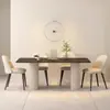 Mesa de comedor y sillas de pizarra negra, juego de comedor estilo italiano, popular para apartamentos pequeños, diseño moderno y minimalista, adecuado para uso doméstico
