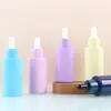 Em estoque na fábrica 40ml Cor Macaron Frasco conta-gotas de cabeça de borracha Frasco de vidro colorido para óleo essencial Frasco para solução estoque de essência dividido em frascos