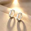 Brincos de Prata 925 Esterlina para Mulheres, Brincos Assimétricos, Nicho, Simples, de Luxo, Personalizados, Brincos Versáteis, Brincos de Verão