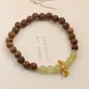 Pulsera Multi-Tesoro Calabaza de Sándalo Natural Joyería Hecha a Mano de Sándalo y Turquesa Puesto de Joyería Pulsera Nueva Venta al por Mayor