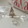 Corea del Sur Namdaemun Diseño de Nicho Joyería de Plata S925 Plata de Ley Anillo de Ola de Tres Capas Simple y de Alta Gama Estilo Personalizado