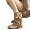 Botas Vaqueras Occidentales de Venta Caliente para Mujer Botas Arrugadas de Tacón Grueso Retro Botas de Caballero Botines de Otoño Estilo Nuevo 2026