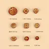 Productos de Cristal de Marca Famosa, Arena de Cristal, Patrón de Cinabrio, Carácter de la Fortuna, Monedas de Cobre, Cuentas Espaciadoras, Venta Directa del Fabricante
