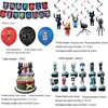 Adereços de decoração de festa com tema de veterinário de animais populares transfronteiriços, pratos de papel, copos de papel, guardanapos de papel, toalha de mesa, suprimentos para festa