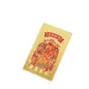 Cartão Dourado do Deus da Riqueza de Cinco Vias, adesivo de celular portátil com folha metálica dourada, amuleto de Zhao Gongming para atrair riqueza e tesouros, e um símbolo de paz e boa sorte