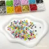 Botão de metal pequeno de flor de cinco pétalas com dois furos, botão pequeno de flor colorida, acessórios DIY para roupas de bonecas BJD, Blythe e OB11